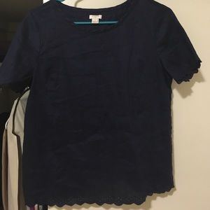 Split back J crew Linen top