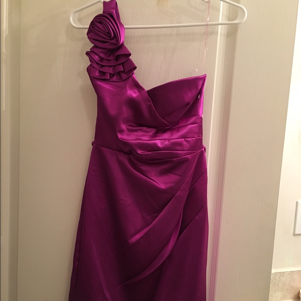 Fushia One Shoulder Dress
