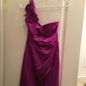 Fushia One Shoulder Dress