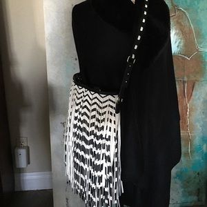 Steve Madden Chevron Fringe Handbag