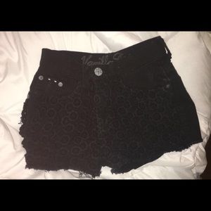 Black high waist shorts