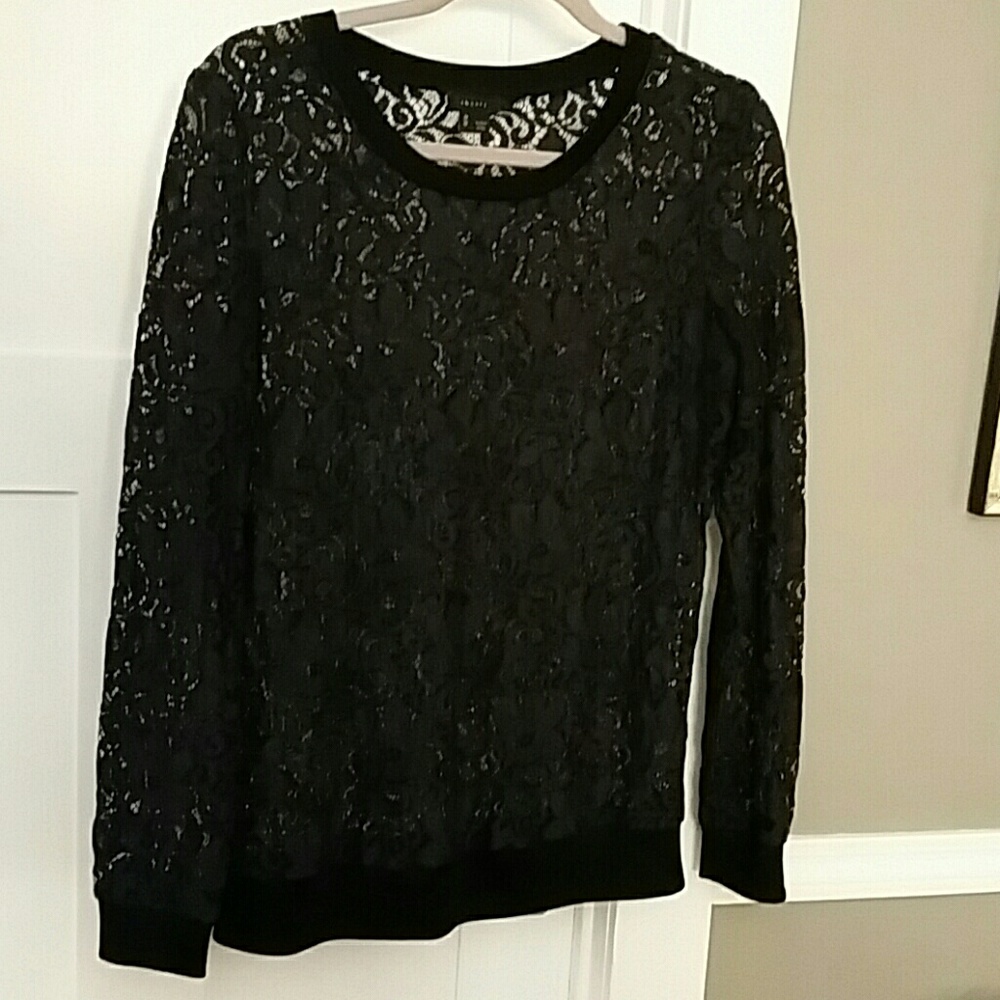 Lace long sleeve shirt