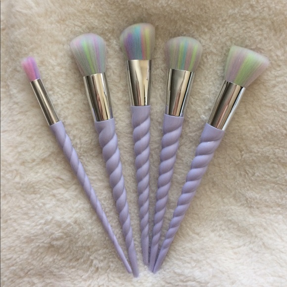 Other - LAST PACK💕5 pc Unicorn Makeup Brush Set 🦄