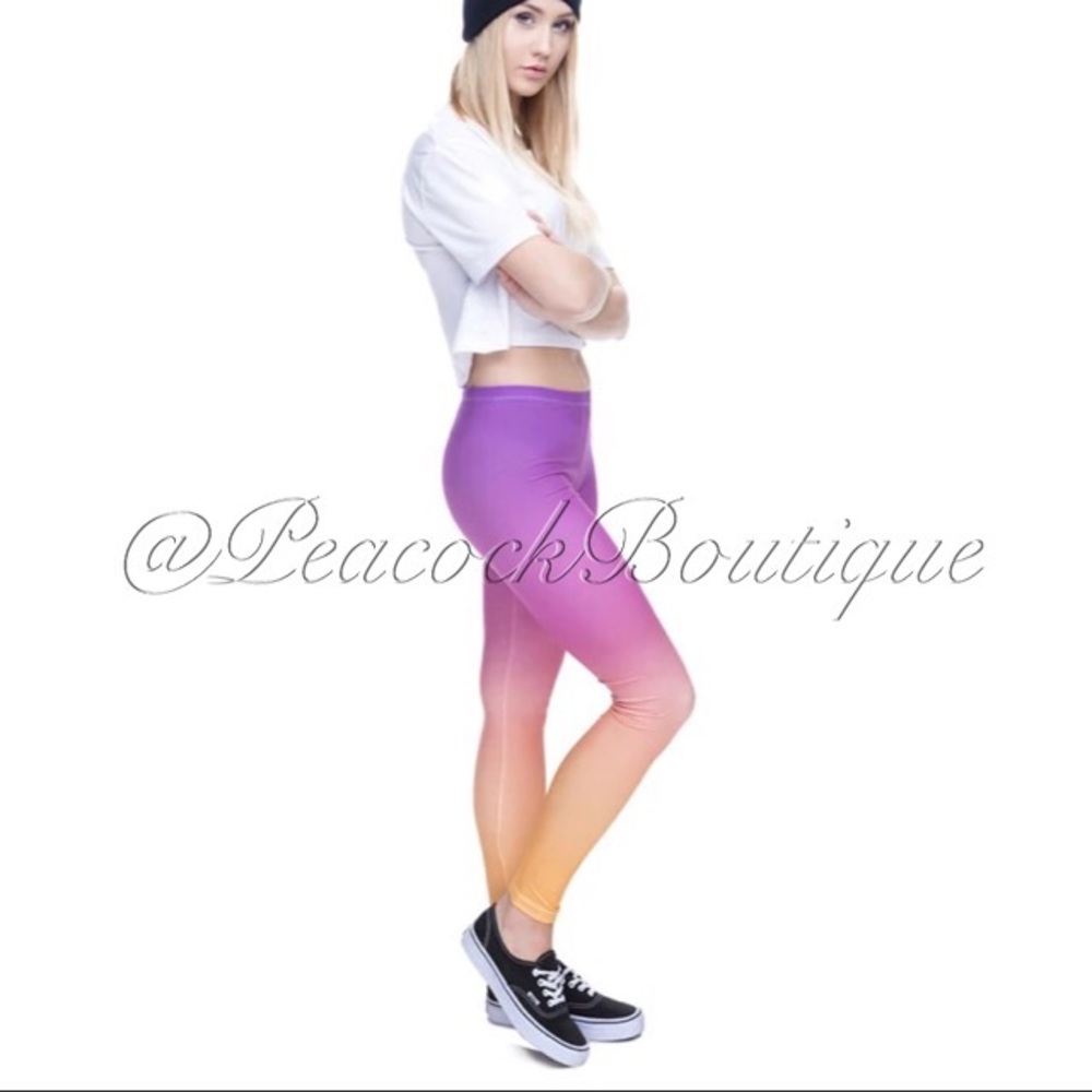 ARRIVED ‼️OMBRÉ PASTEL LEGGINGS PURPLE TO YELLOW