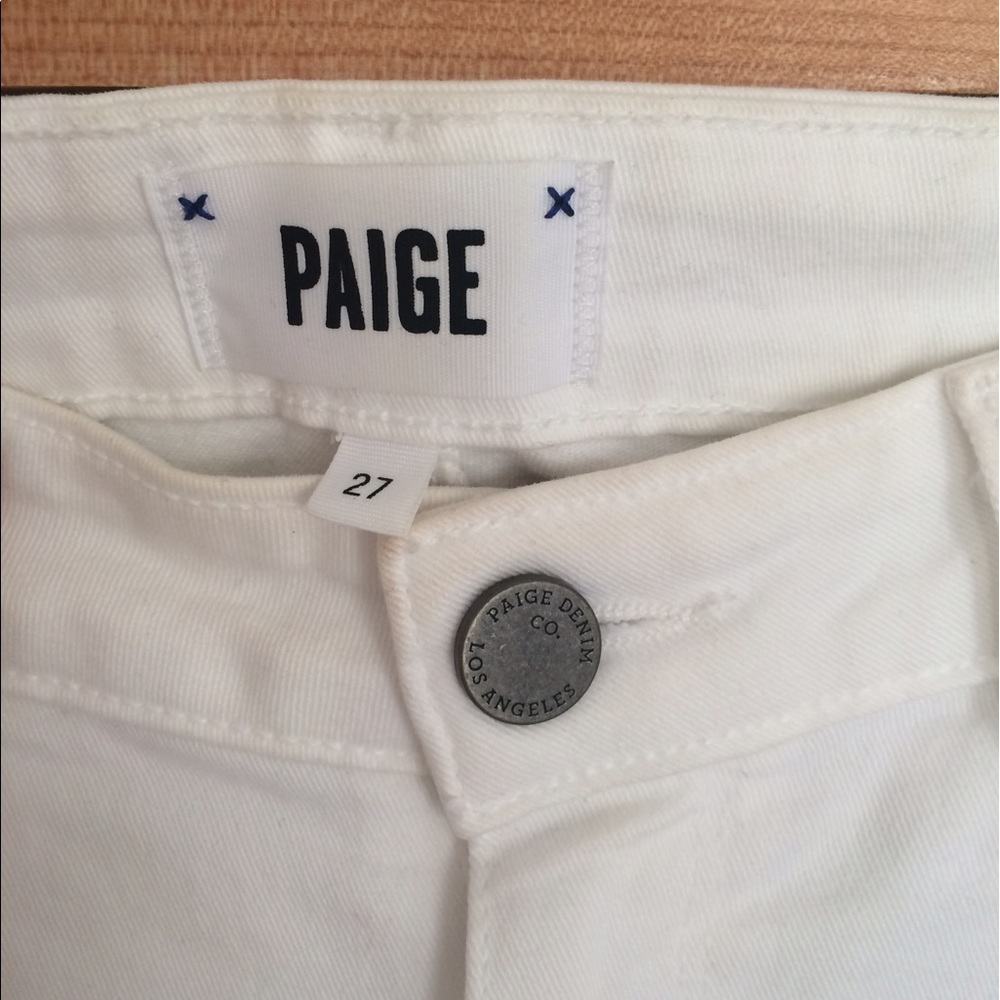 PAIGE White Skinny Ankle Jeans (Like New)