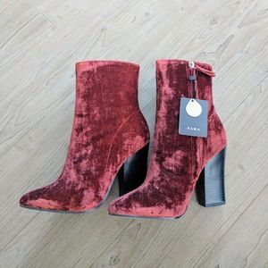 🆕 Luxe Red Suede Booties