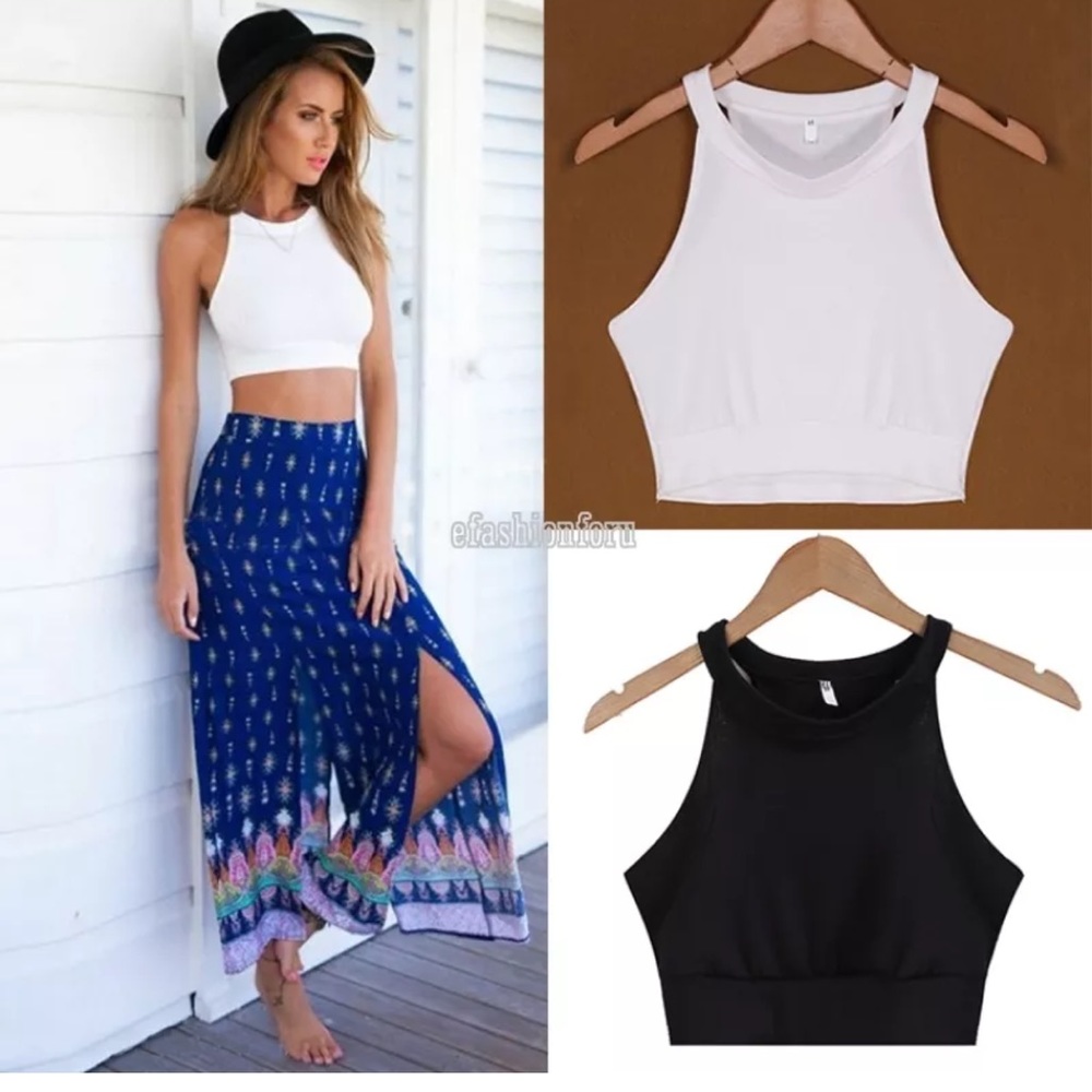 NWOT Plain White Tee Softest Crop Top