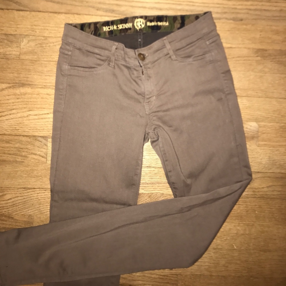 Rich & Skinny army green ankle pants