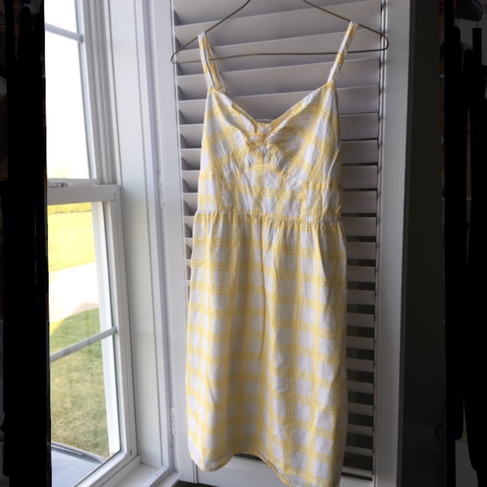 Yellow and White checked Sundress