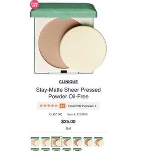 💄💋Clinique stay matte sheer pressed powder