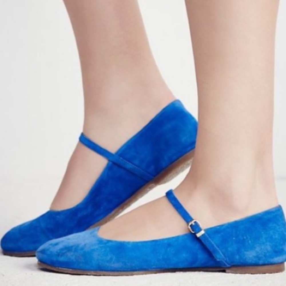 💙 Free People Blue Suede Shoes 💙