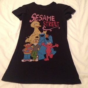 Black T-Shirt Sesame Street