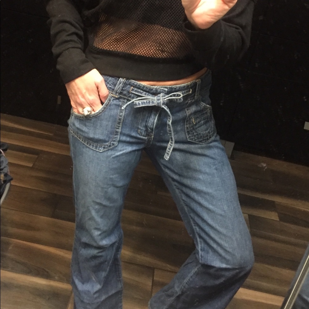 Two pairs of trouser denim