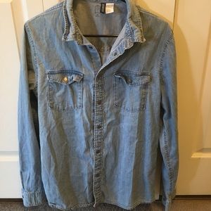 H&M Long Sleeve Jean Button Down Shirt