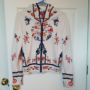 Lucky brand embroidery sweatershirt hoodie jacket