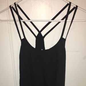 Black strappy tank top