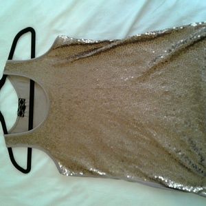 Sequined Brown tank