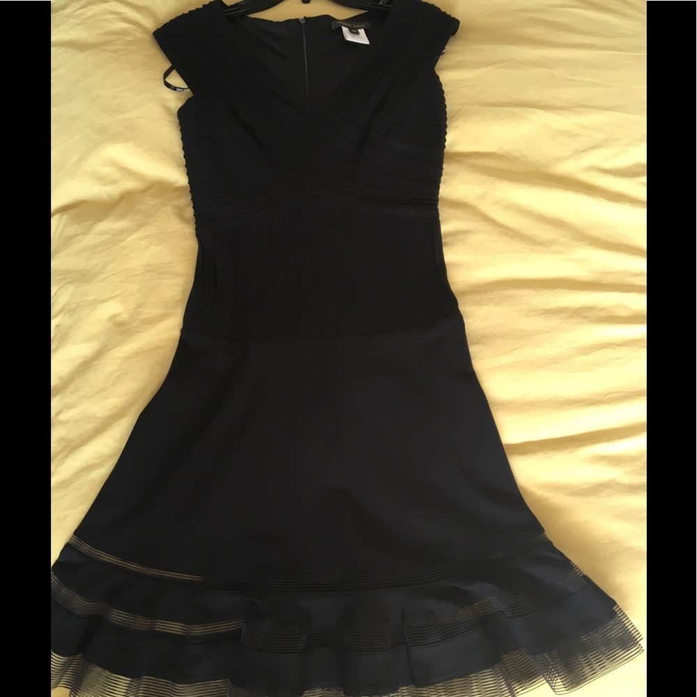 TADASHI SHOJI Women's V-neck A Line Dress