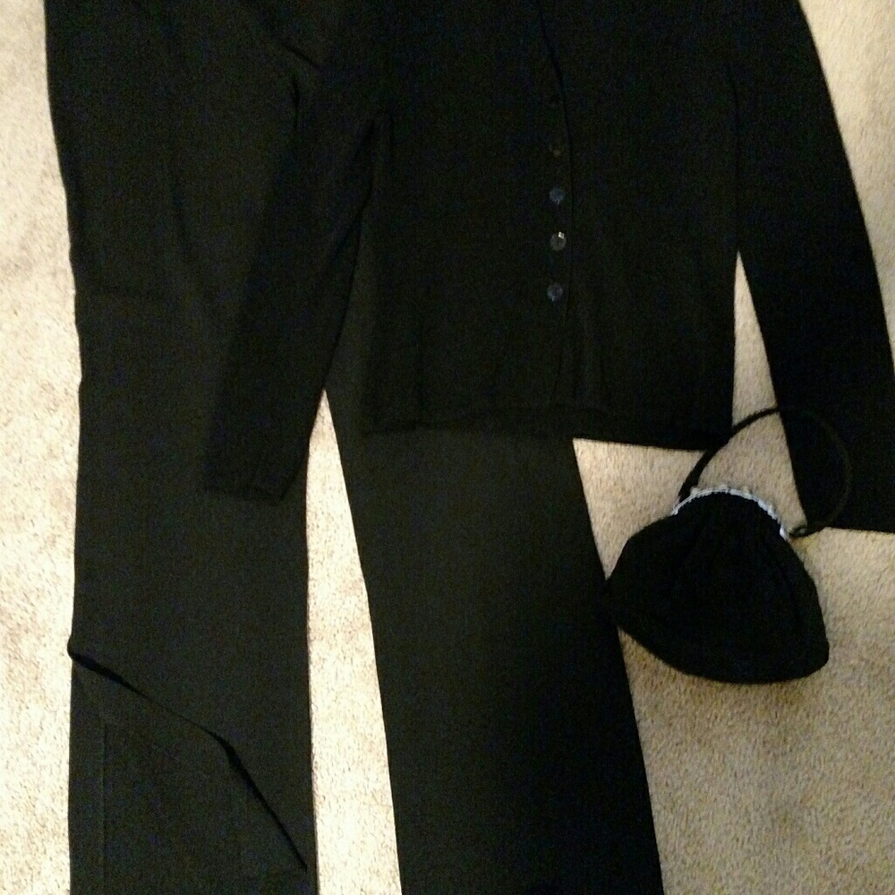 Elegant, evening silk slacks - Picture 2 of 2