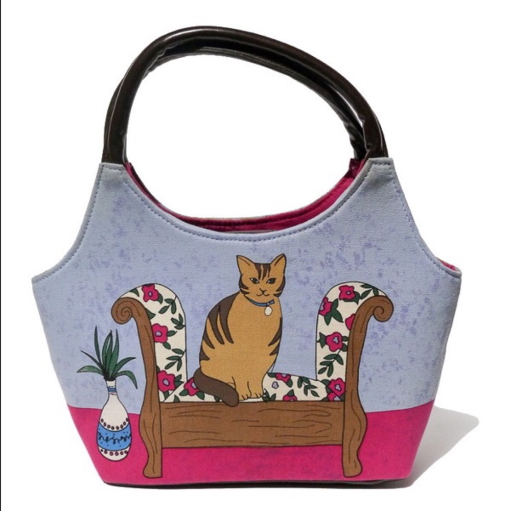 80s lounge cat mini purse