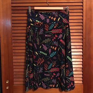 Lularoe Azure navy w/ bright floral skirt
