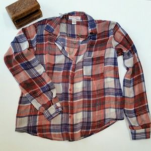 Band of Gypsies plaid long sleeve button down