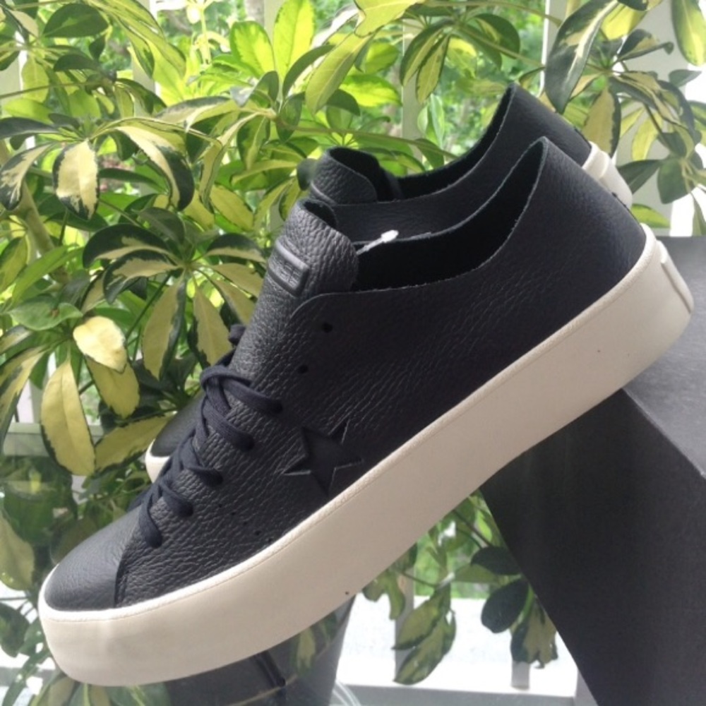 CONVERSE ONE STAR LEATHER black shoes - Picture 2 of 6