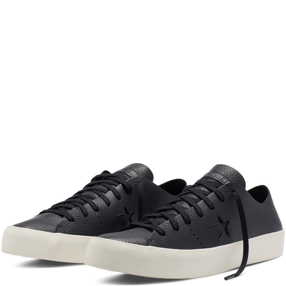 CONVERSE ONE STAR LEATHER black shoes - Picture 3 of 6
