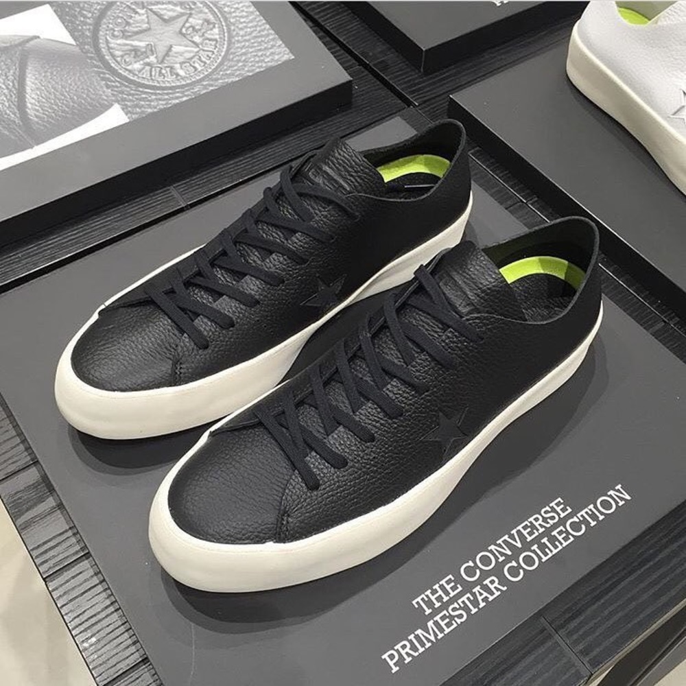 CONVERSE ONE STAR LEATHER black shoes - Picture 4 of 6