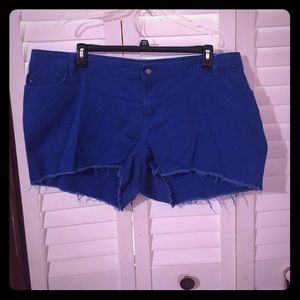 Blue cutoff shorts