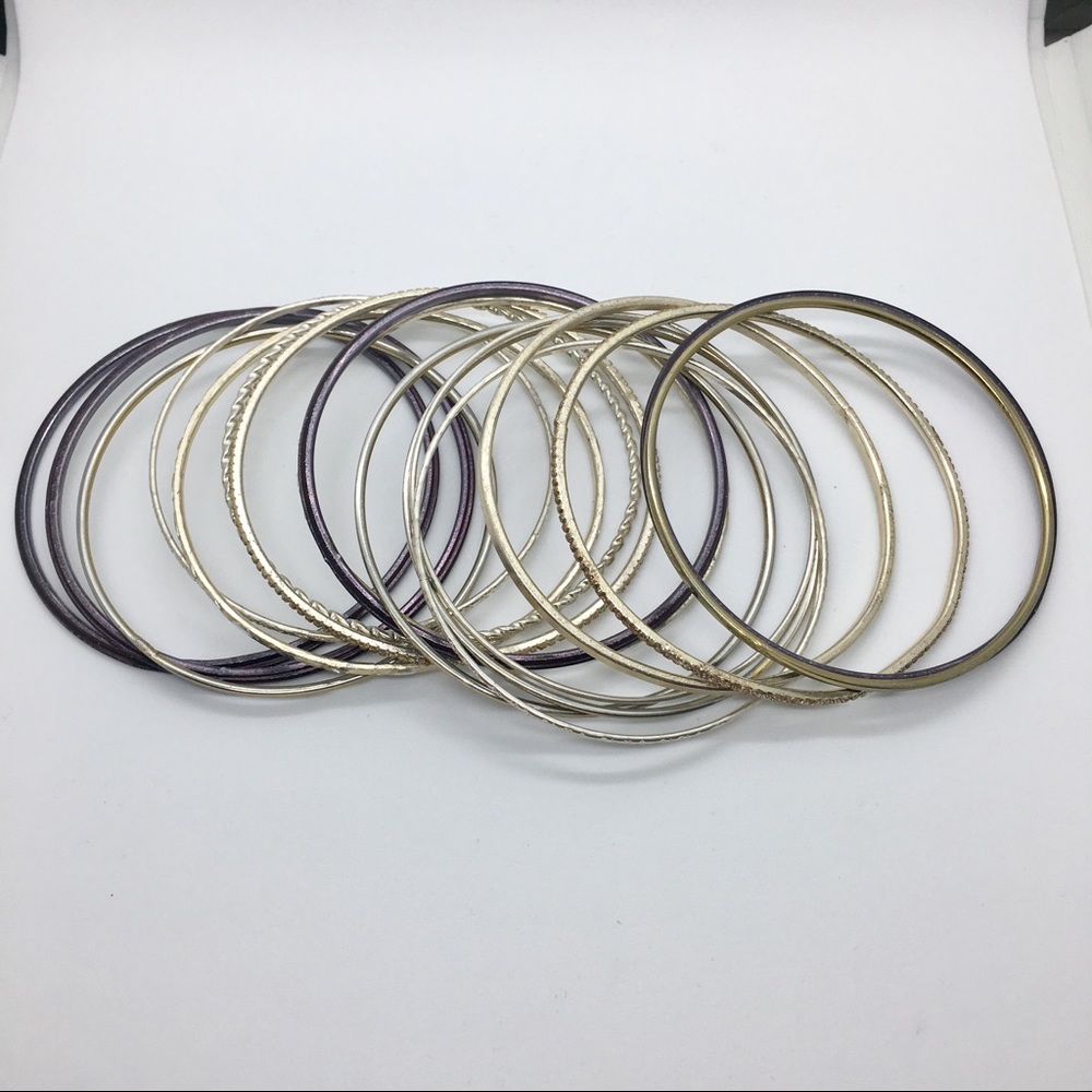 F21 Gold/Purple Bangle Set