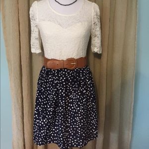 🏵 BXC Lace and Polka Dots dress
