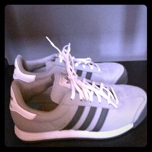 Adidas Samoa shoes adult size 5 child 4 grey/black