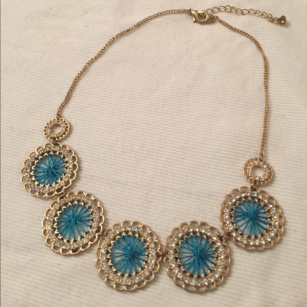 Blue statement necklace