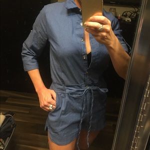 Super cute denim romper