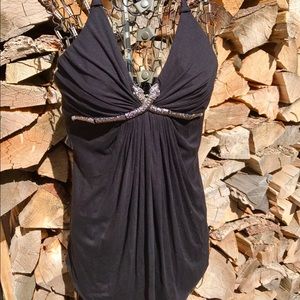 Sky very sexy Halter. Rhinestone snake heads.