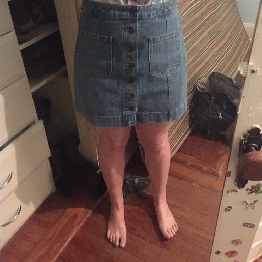 Loft Jean button up skirt