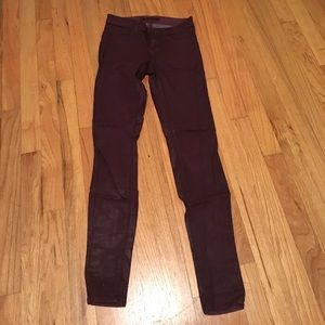 J brand Waxed Skinny Jeans