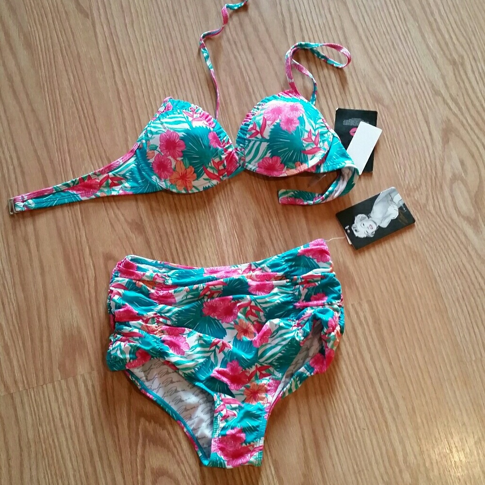 SOLD High waist push up swimsuit