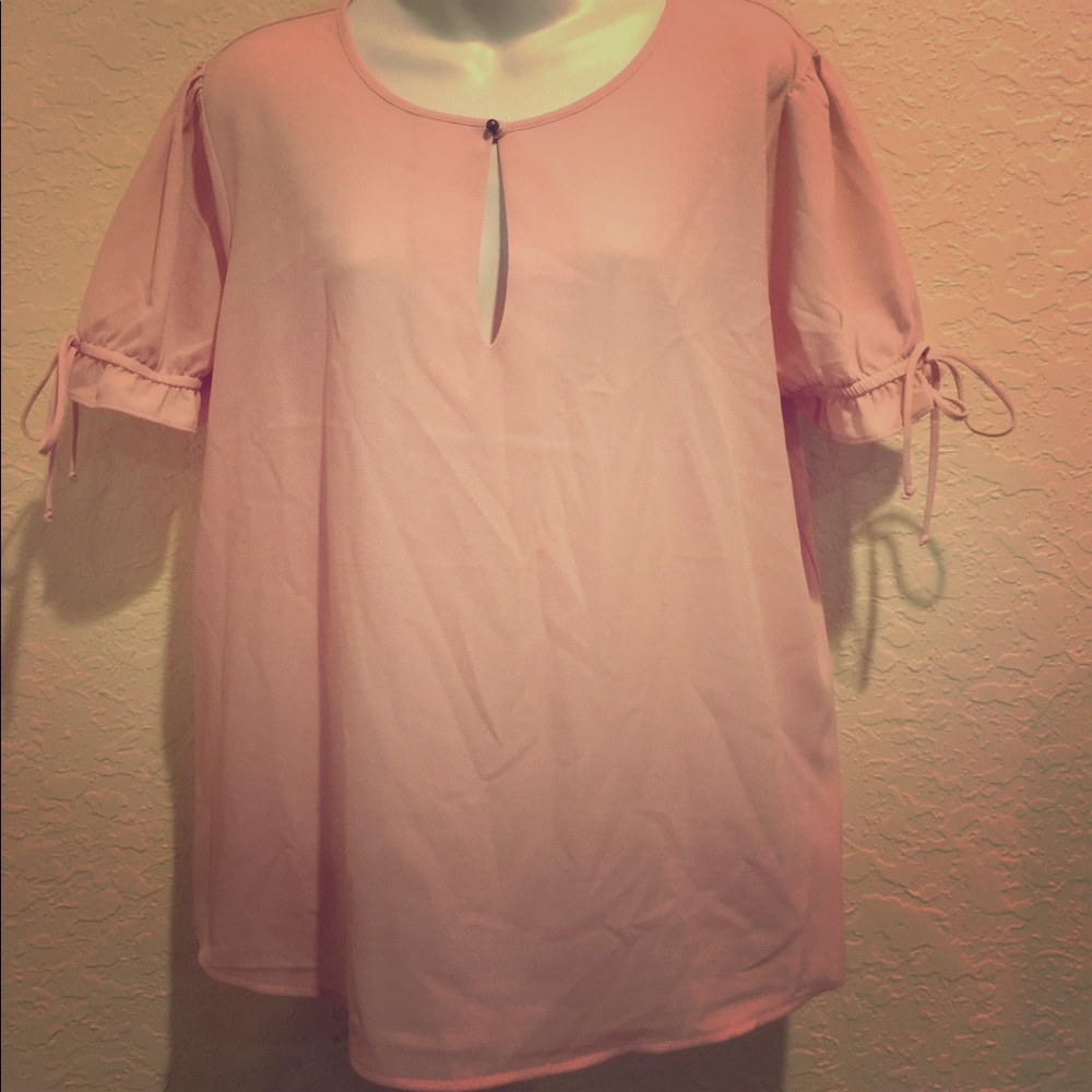 Peach casual blouse