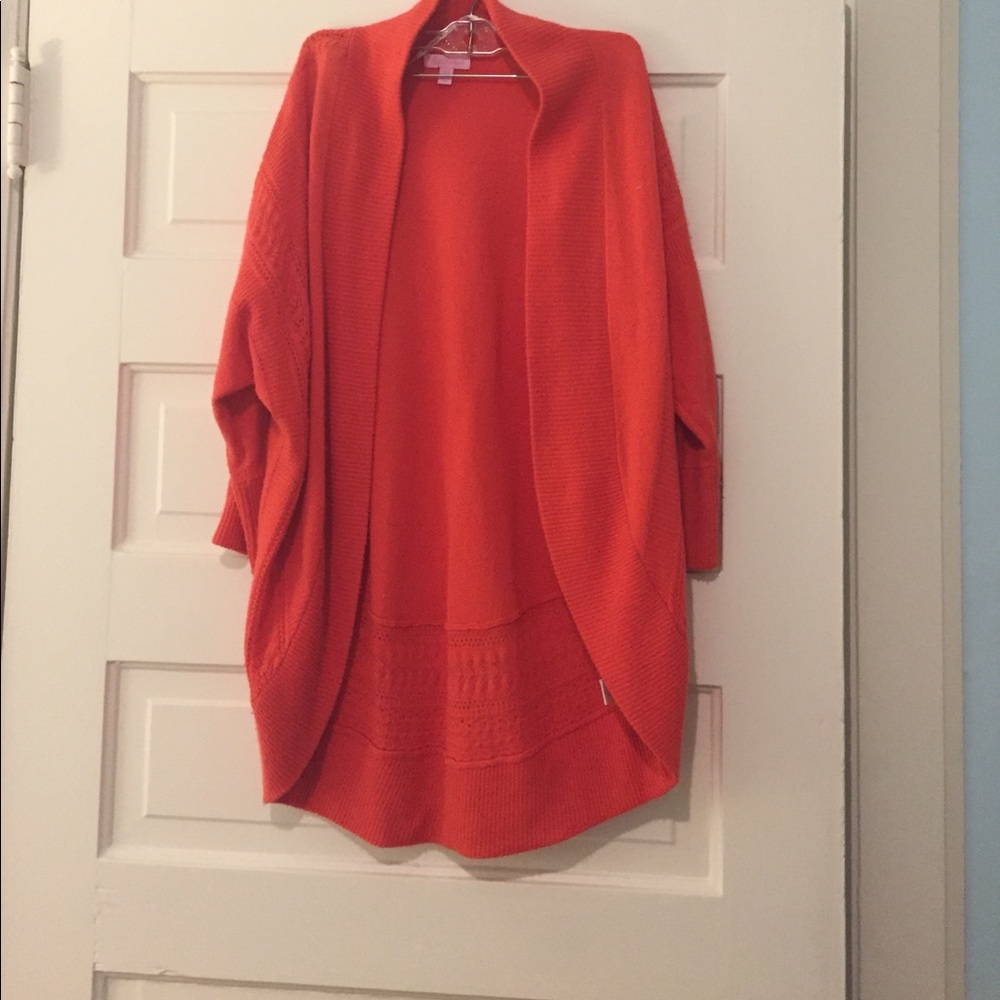 Lilly Pulitzer long orange sweater