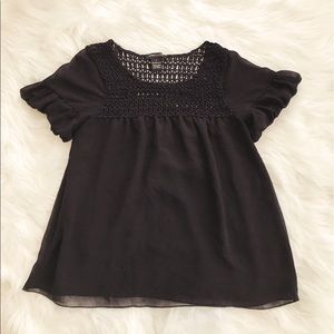 • BCBGMAXAZRIA • Ruffle Sleeves Knit Blouse • BCBGMAXAZRIA • Ruffle Sleeves Knit Blouse