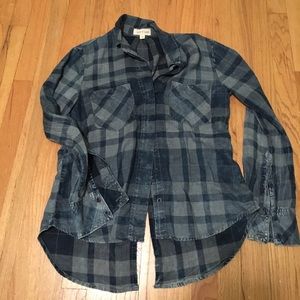 Cloth and Stone Chambray plaid Button Up