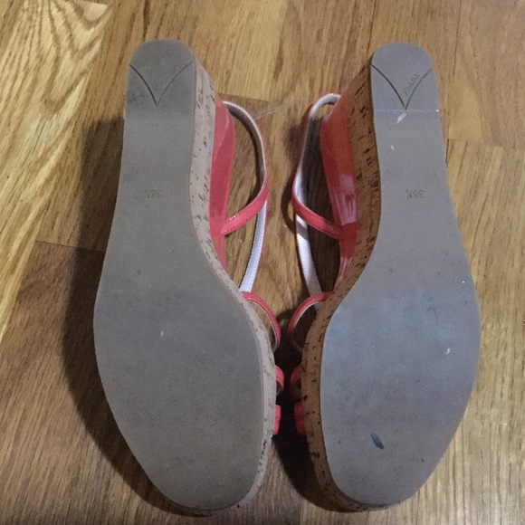 Sold***Prada wedges.  Coral and cork😘 size 8.5 - Picture 5 of 6