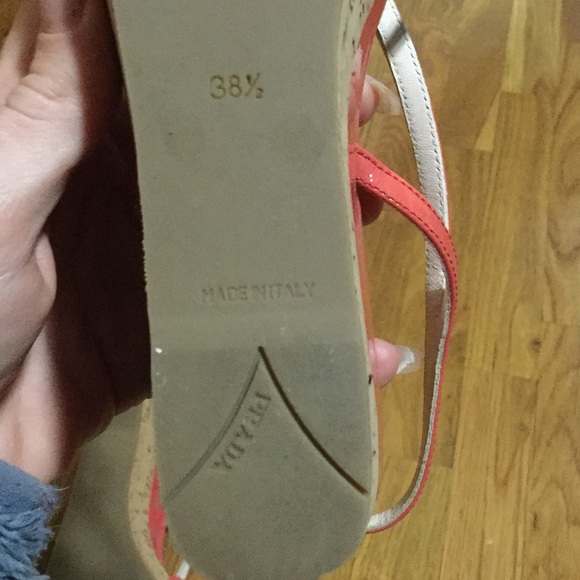 Sold***Prada wedges.  Coral and cork😘 size 8.5 - Picture 6 of 6