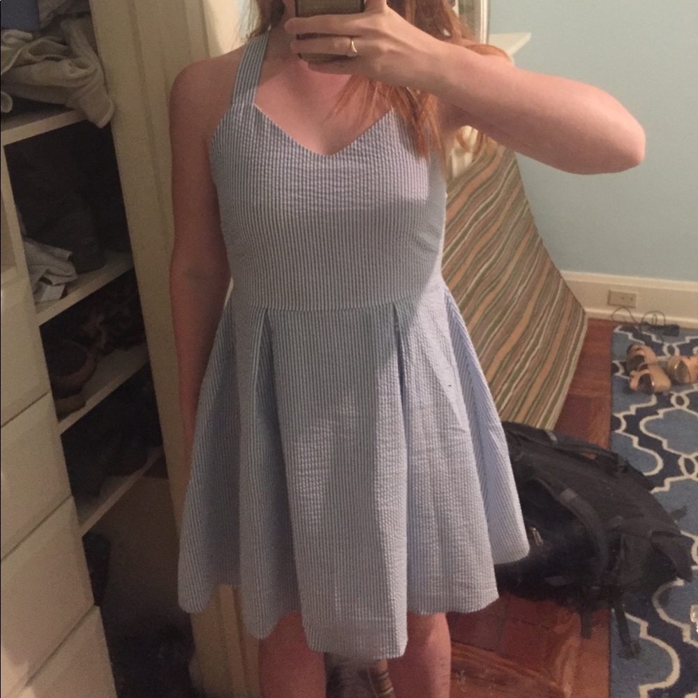 Seersucker Peach Love dress