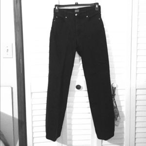 Black straight leg jeans