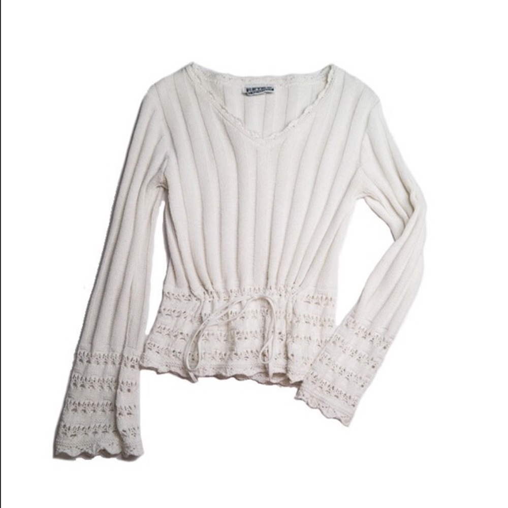 70s Knit Crochet Top