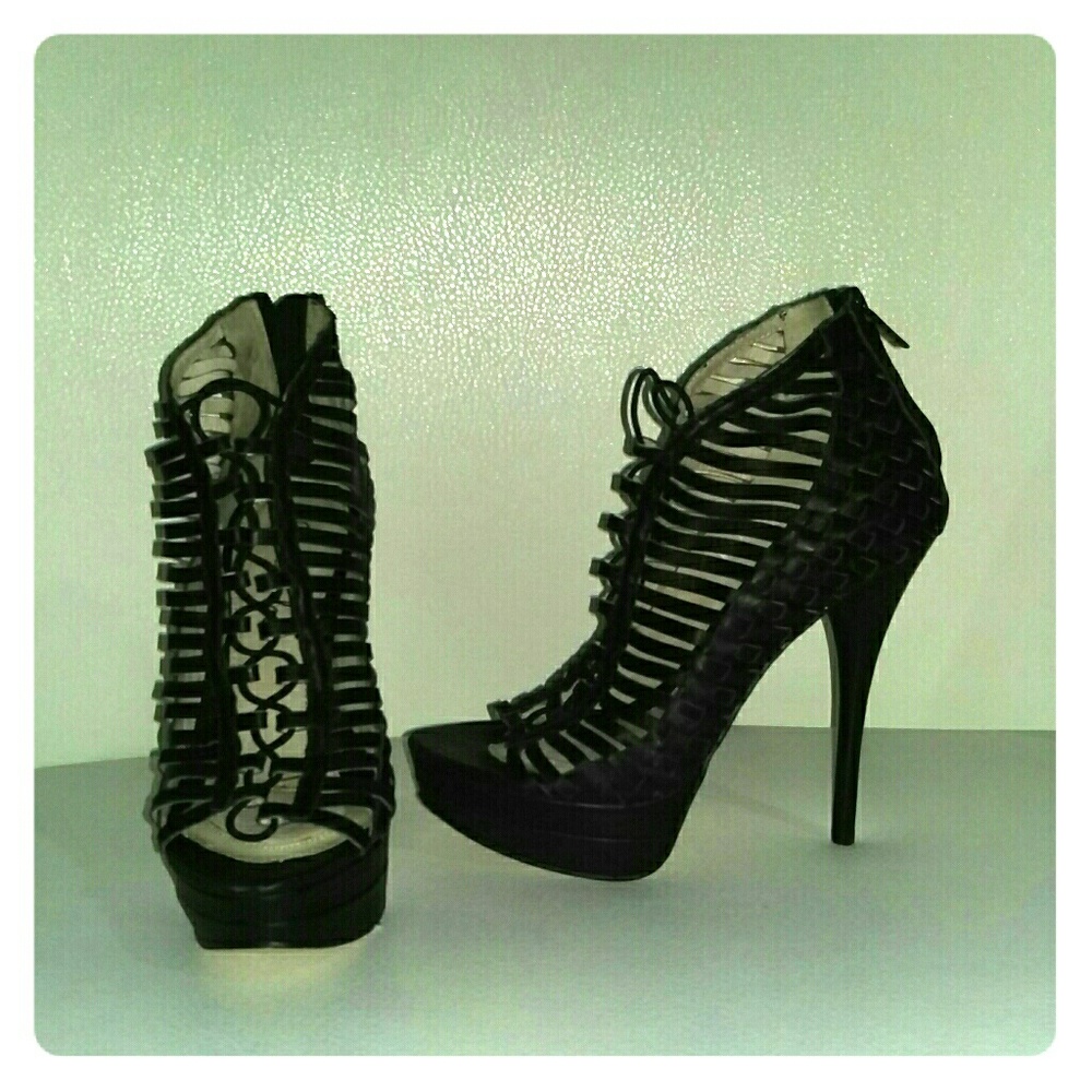 Strappy Leather Heels