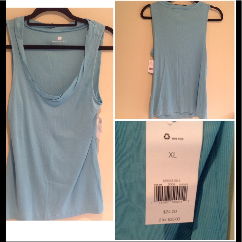 Stylish light aqua blue sleeveless top.  NWT
